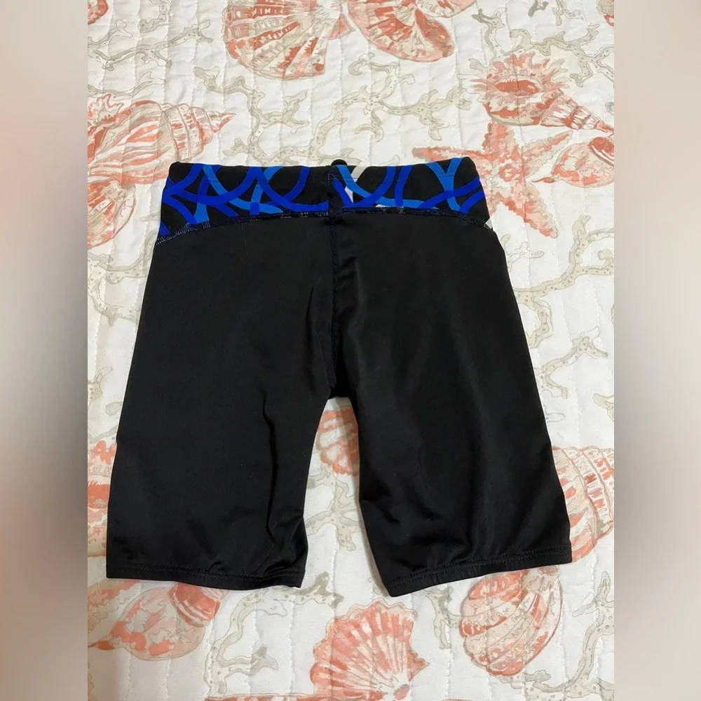 (6) Black and Blue Rase Aquatic Swimwear Shorts For Kids
